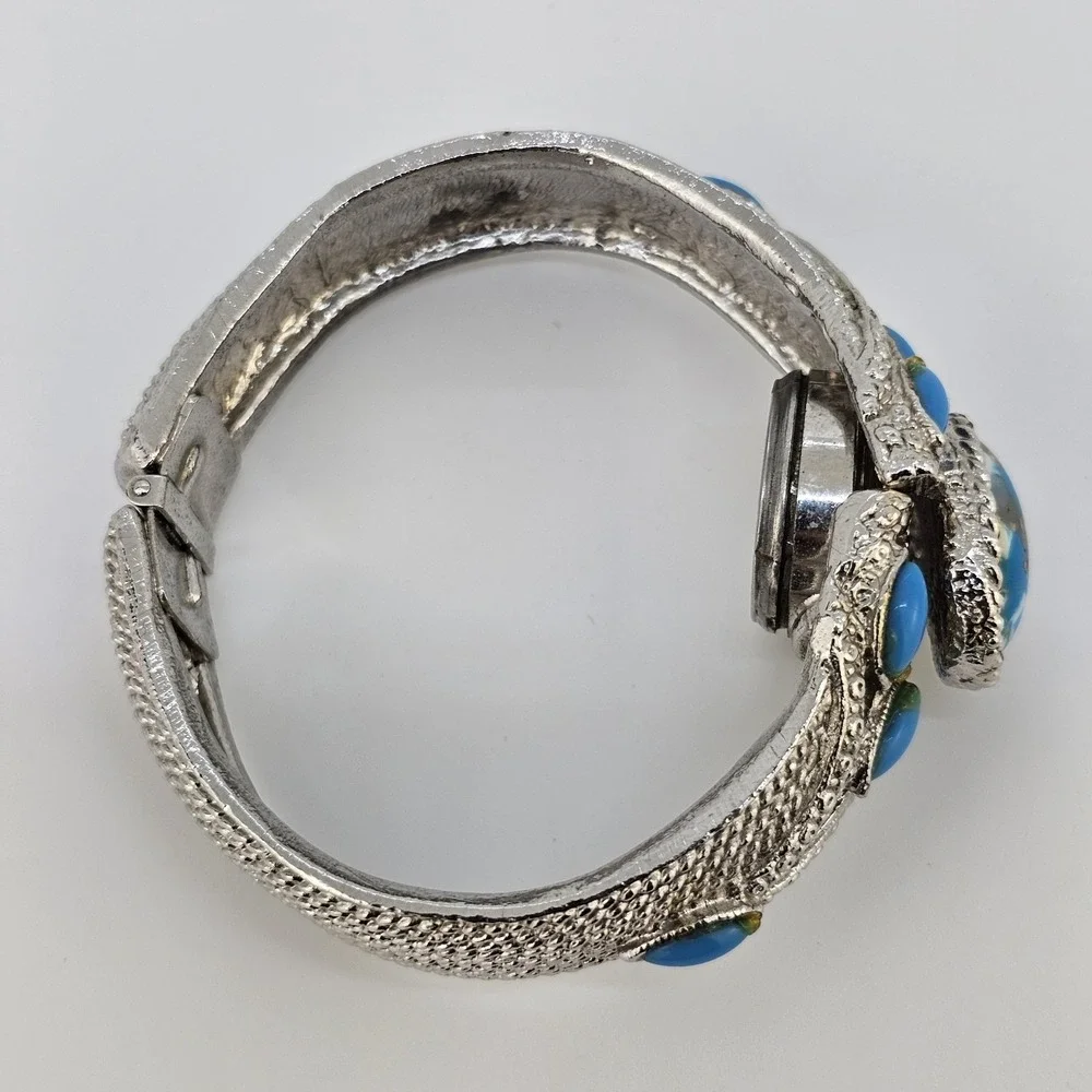 VTG Winton Mechanical Women's Hidden Watch‎ Gray Dial Bracelet Band 6